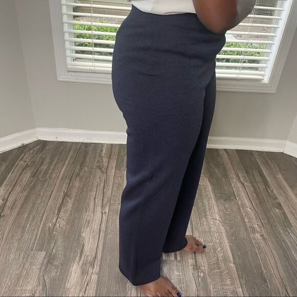 Eileen Fisher Navy Knit Career Work Stretch Pants - Picture 6 of 9